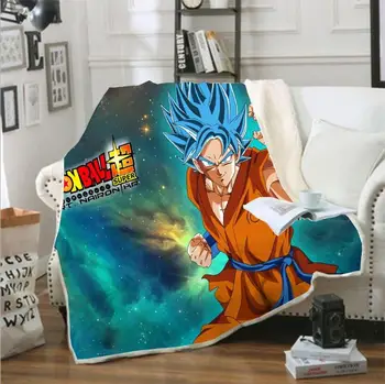 

Dragon Ball 3D Blanket Fleece Cartoon Art Print Children Warm Bed Throw Blanket newborn bayby Blanket style-03