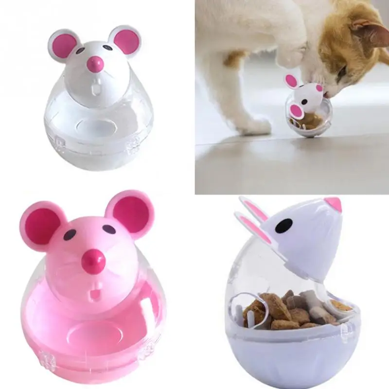 Забавный кот интерактивная игрушка питомец кот Забавный тумблер игрушка-кормушка мышь протекающая пищевая Мячи питомец развивающие игрушки животное устройство утечки