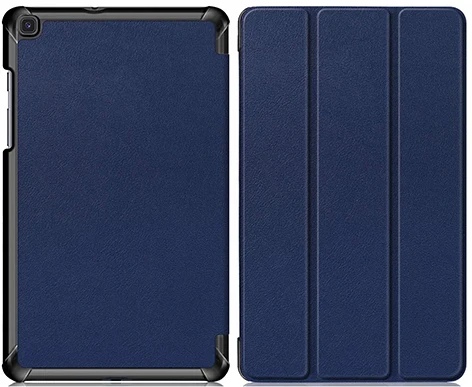 Ультратонкий чехол для Samsung Galaxy Tab A 8,0 SM-T290 SM-T295 SM-T297 8 дюймов cмарт-чехол для планшета PU кожаный чехол+ пленка+ ручка - Цвет: PC-DarkBlue