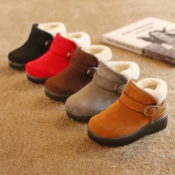 

Children Girls Boys Snow Boots Shoes Flat Casual Warm 520 24-37 5Colors TB