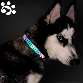 

Designer Glowing Led Dog Collar for Large Small Dogs Collar Necklace Reflective Dog Harness Night Safety Dog Accessories for Pet