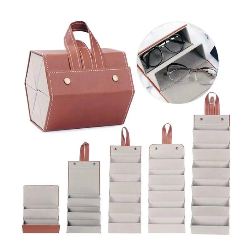 Portable Glasses Organizer 2/3/4/5/6 Multi Slot Eyeglasses Storage