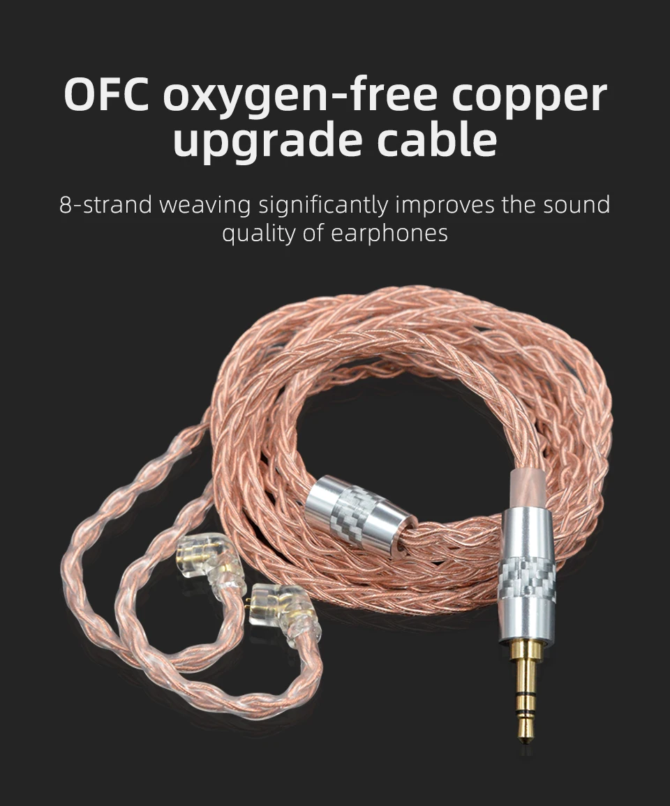 Copper Upgrade Cable Earphone Cable 