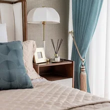 

2022 New French Chenille Imitation Cashmere Cloth Nordic Simple Light Luxury Pure Color Curtains for Living Dining Room Bedroom