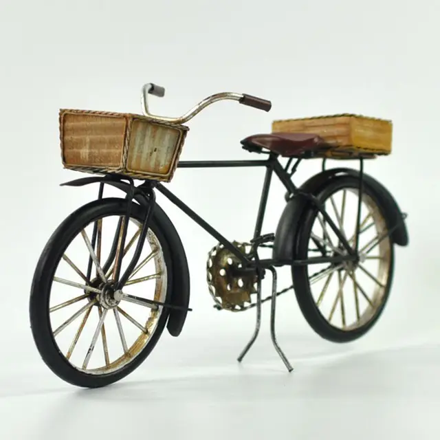 Bicycle Model Home Decor Bike Iron Kids Gift Mini Collection Simulation Classic Bicycle Toys Decor 4