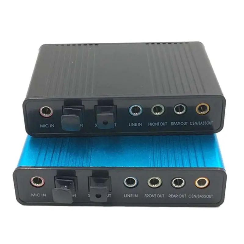 Audio Adapter External Sound Card 5 1 USB to 3 5mm Headphone Stereo Microphone 95AD