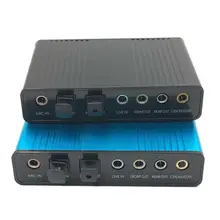 Audio Adapter External Sound Card 5 1 USB to 3 5mm Headphone Stereo Microphone 95AD