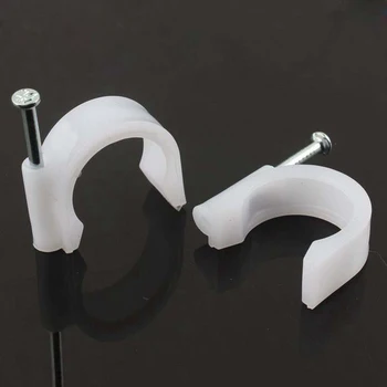 

10pcs PVC 16 20 25mm Natural Gas Pipe Nail Clamp Bellows Pipe Clip Water Pipe Clamp Garden Irrigation hard tube bracket Support