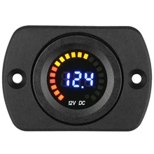 Автомобильный мотоцикл 12 В портативный мини прочный светодиодный водонепроницаемый цифровой дисплей универсальная Простая установка Профессиональный вольтметр
