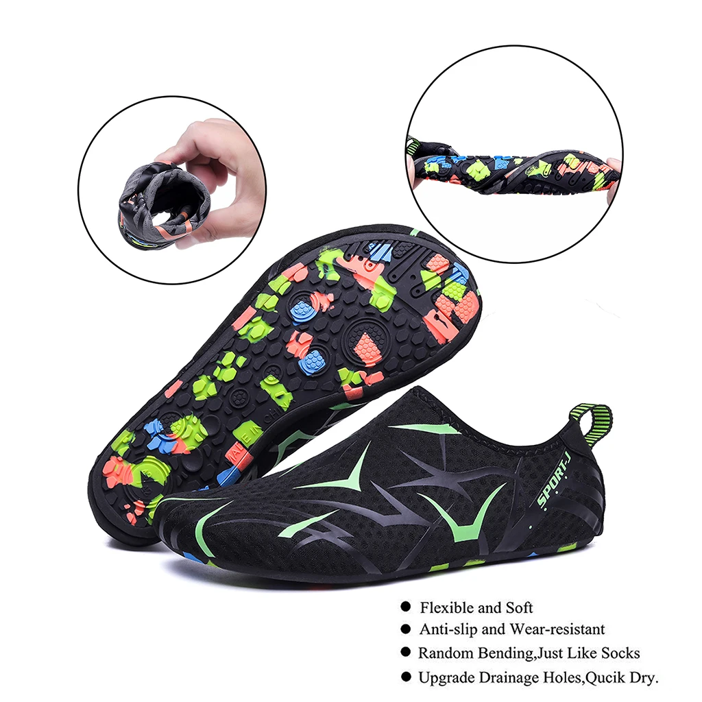 Women Men Water Shoes Barefoot Quick-Dry  Socks Slip-on Beach Swim Diving Swimming  for Water Sports