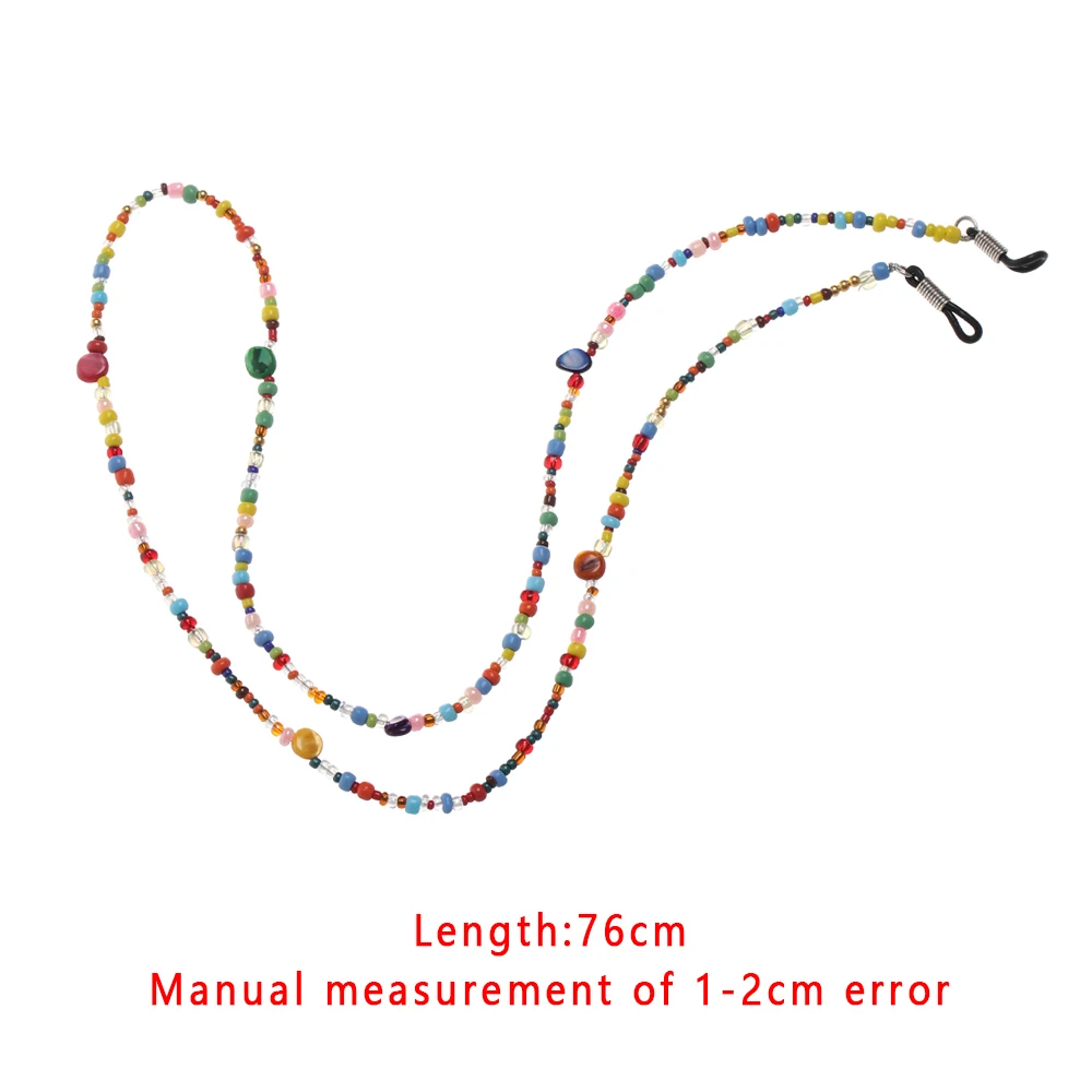 1PC Fashion Sweet Women Glasses Chain Colored Beaded Eyeglass Lanyard Anti Slip Sunglasses Strap Spectacles Cord Accessories - 6