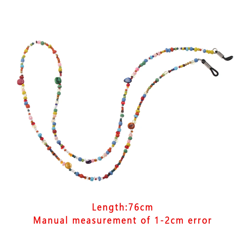 1 шт. модные милые женские очки цепочка цветное, с бисером шнурок для очков противоскользящие солнцезащитные очки ремень очки шнур аксессуары