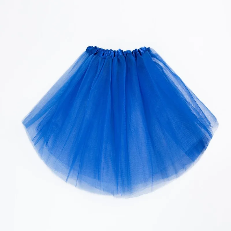 Юбки для девочек; Красивая эластичная стрейчевая с юбкой-пачкой, 3 Слои юбка-пачка для девочек вечерние платья принцессы 2-6year однотонный шар платье длиной выше колена мини-платье - Цвет: dark blue