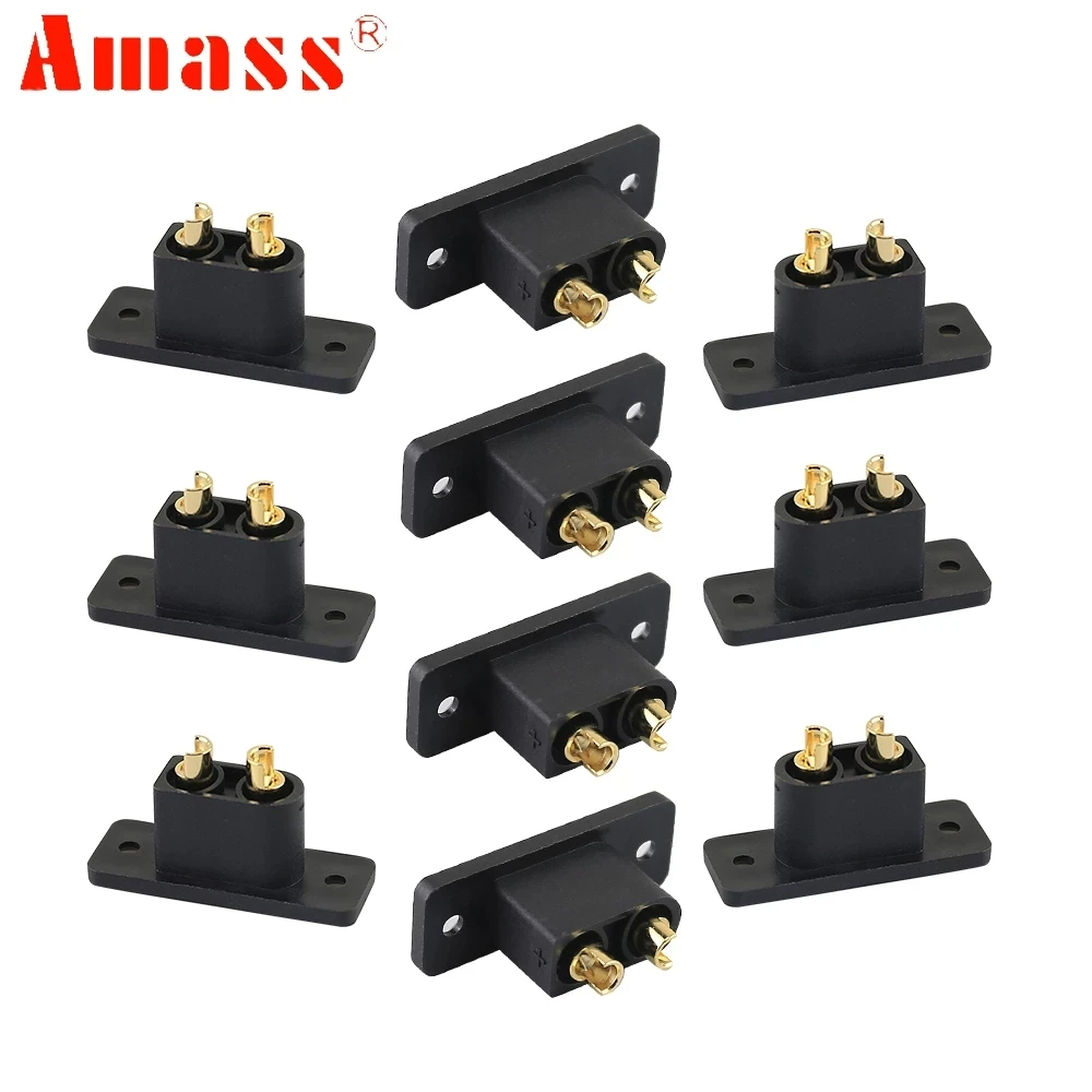 

10/20/50/100PCS Amass Black XT90E-M Battery Plug Gold-Plated Male Connector DIY Connecting Parts for RC Racing Drone Accessories
