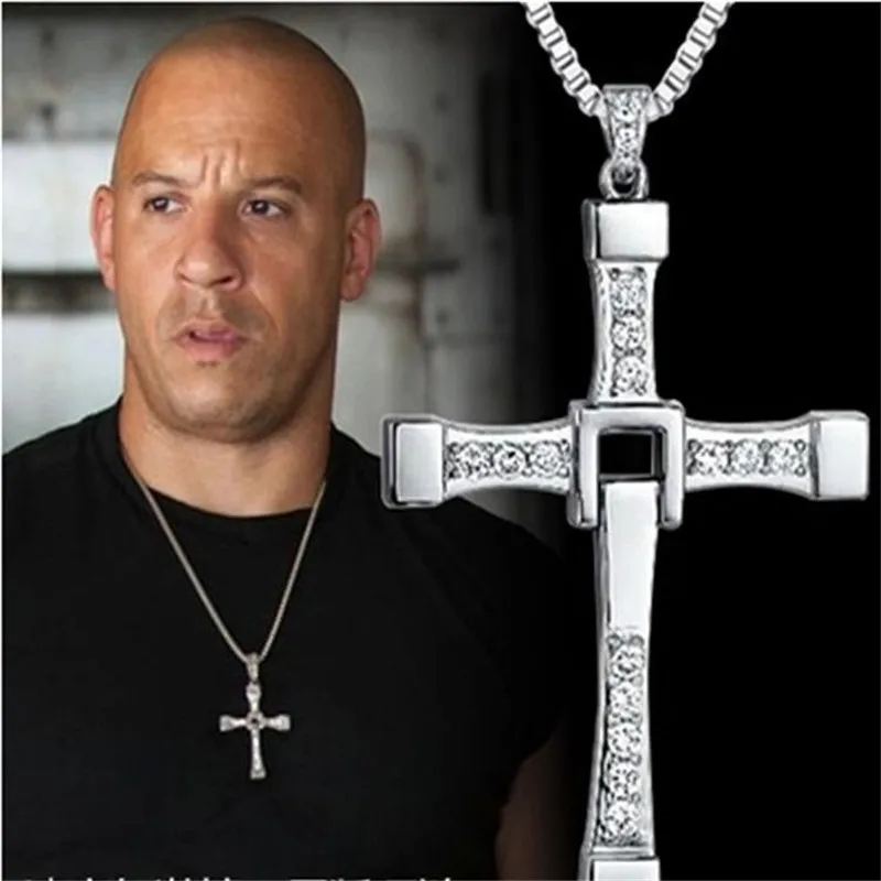 Форсаж 9 ожерелье кристалл для религиозных обрядов крест кулон Dominic Toretto фильм
