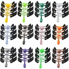 1 пара обуви без галстука кружева эластичный замок кружева система блокировки спортивный шнурок бегуны кроссовки