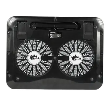 

Blue LED Dual Fans USB Port Cooling Stand Pad Cooler For Laptop Notebook
