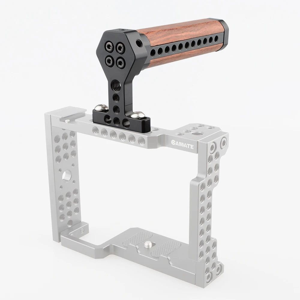 CAMVATE Камера сверху сыр деревянная рукоятка с 1/4 &quot 20 &amp 3/8&quot 16 поток шурупы из