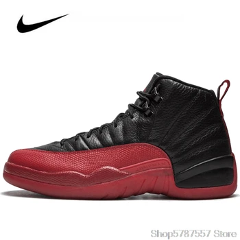 

Original Women Sneakers Nike Air Jordan 12 Men's Jordan Shoes Basketball Shoes Flu Game 2016 153265-002 High-top Jordan Shoes