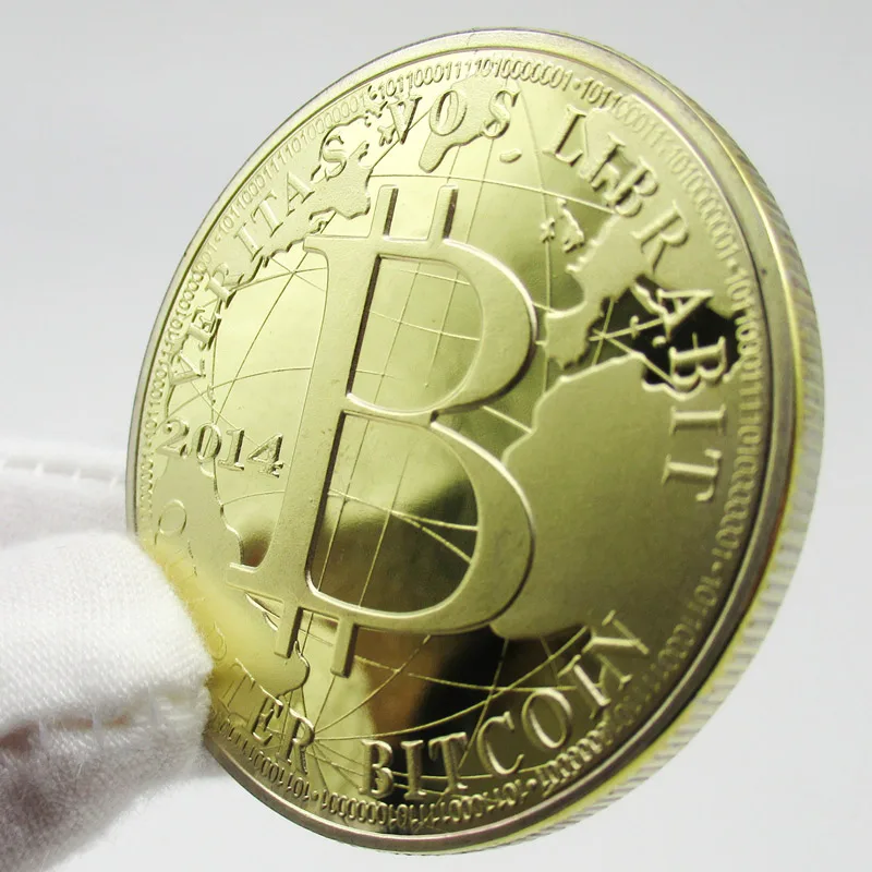 Gold Позолоченный/посеребренный BTC невалютный имитация монеты сувенир металлические ремесленные коллекционные изделия - Цвет: Gold