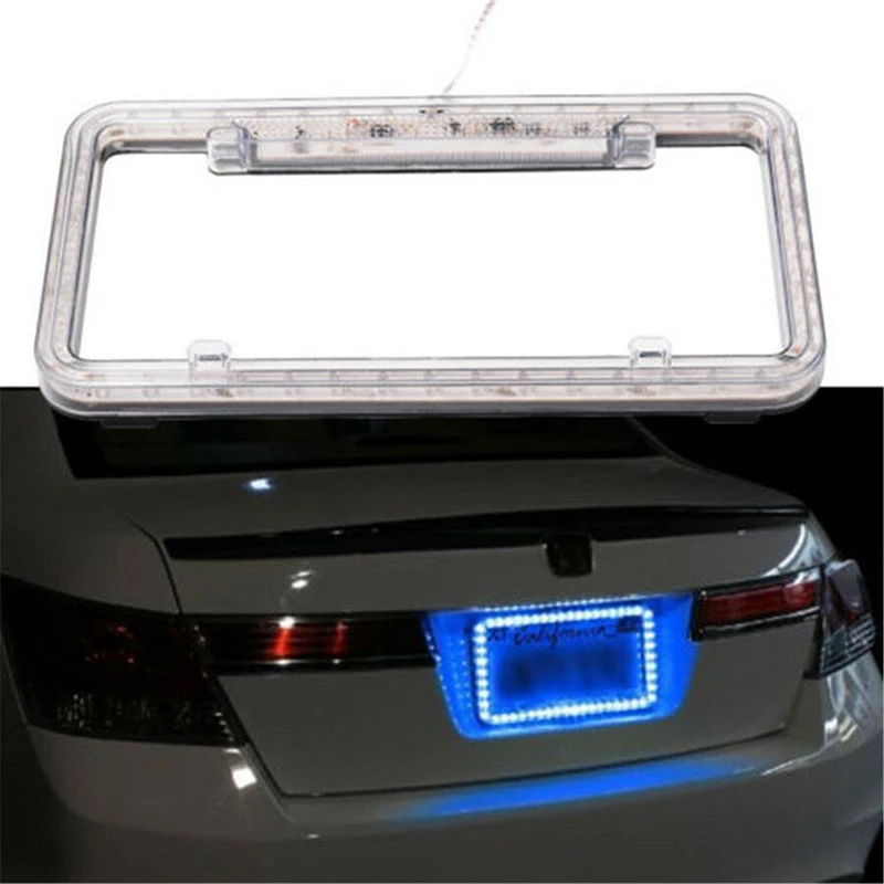 blue led license plate lights