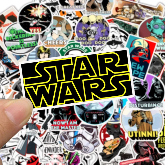 10/50PCS/Pack Cool Disney Star Wars Stickers Funny Waterproof Skateboard Luggage Laptop Guitar Stationery Sticker Kids Toys Gift 2