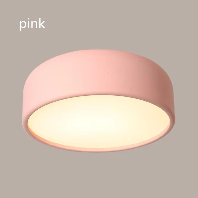 Светодиодный e27 Круглый современный потолочный светильник скандинавский домашний офис гостиная спальня алюминиевые потолочные светильники - Цвет корпуса: pink