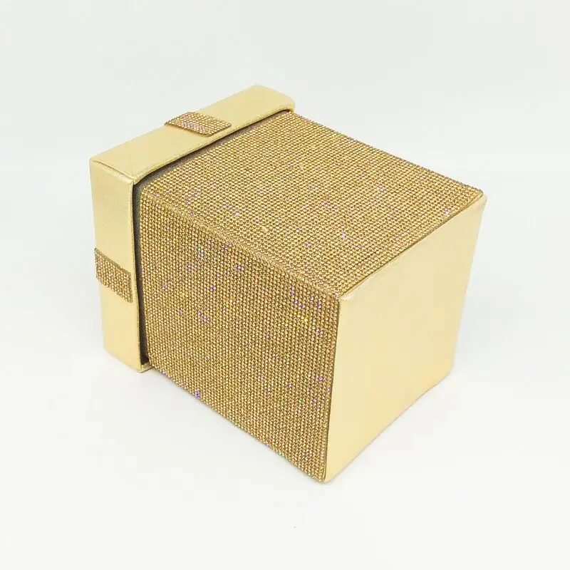 Сумка для ужина с вертикальной алмазной вставкой для девушек, ручная вечерняя сумка, стерео квадратная сумочка для платья