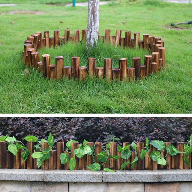 Bordure En Bois, Pelouse Jardin, Bois Paysage Jardin Extérieur