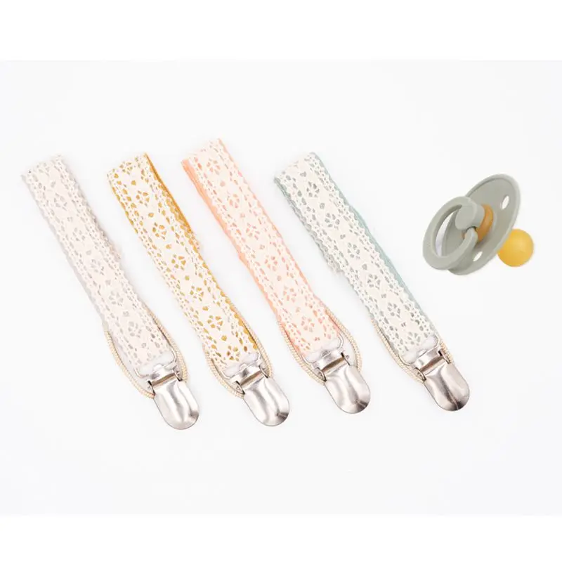Baby Pacifier Clip Chain Cotton Linen Holder Pacifier Soother Clips Leash Belt Nipple Holder For Infant Feeding XXFE