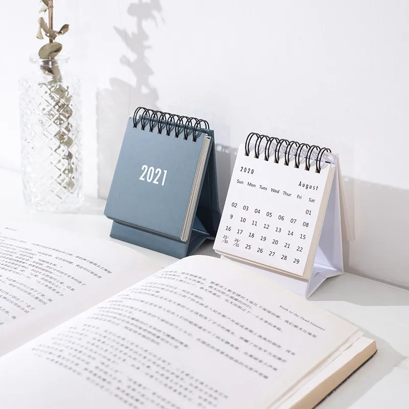 

INS Style 2021 Desk Calendar Simple Desk Dairy Korea Japan Style Office Calendar Desktop Decoration