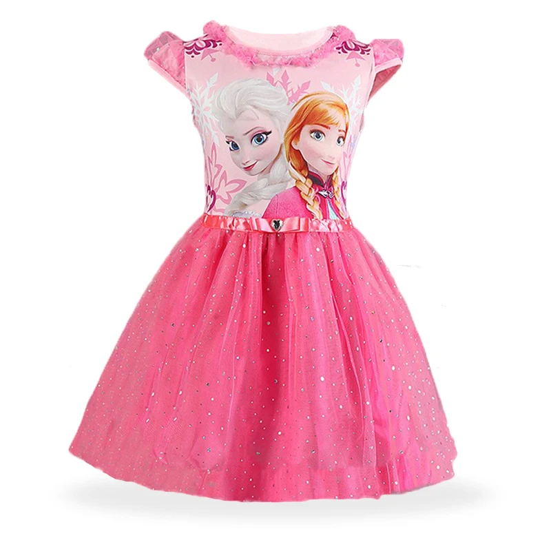 Детское платье принцессы для маленьких девочек Эльза и Анна+ 5 шт., ожерелье из мультфильма «Дисней»+ браслет+ кольцо+ клипсы, аксессуары для кукол - Цвет: A6