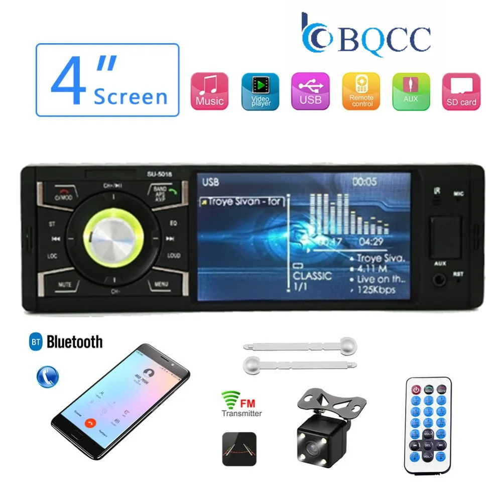 4 &quot1 Din автомобильный аудио Радио стерео Мультимедийный AUX IN MP5 плеер Bluetooth