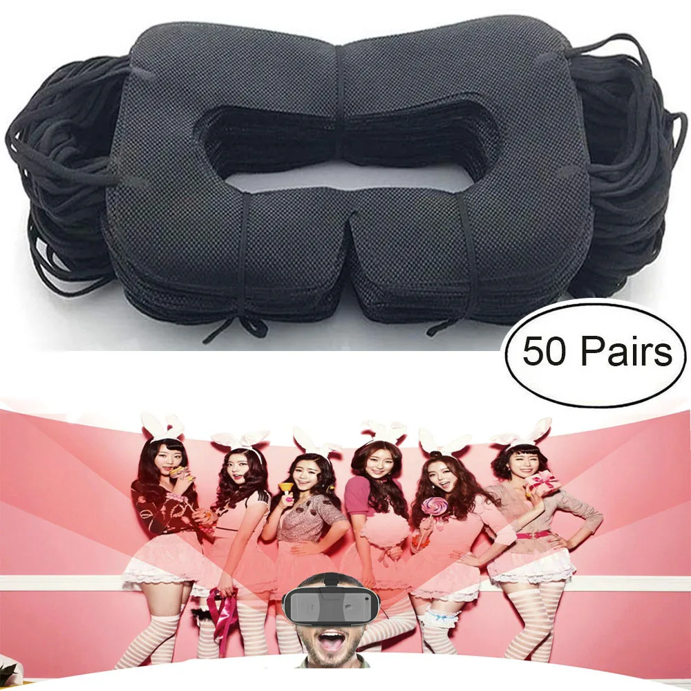 

VR AR Mask 50pcs Disposable Face Cover Mask, Sanitary Mask Prevent Eye Infections Or face oil