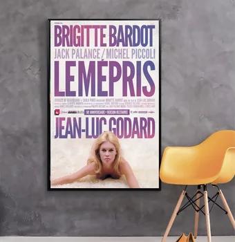 

Le mepris Contempt French France Jean-Luc Godard Film Movie Decorative Poster Wall Canvas Sticker Home Decor