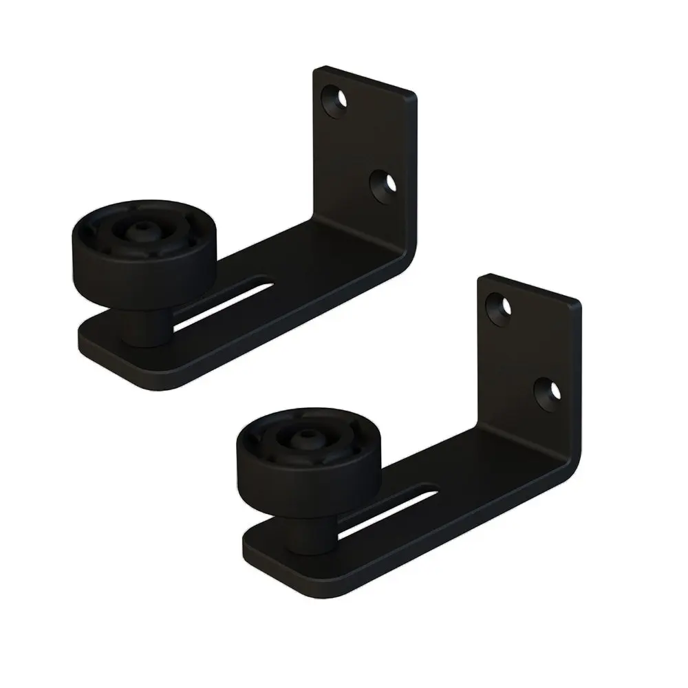 

2 Pack Scratch Resistant Matte Black Mount Flush Stay Roller Wall Mount Floor Guide for Door Thick 3/4 to 2 3/8 inches