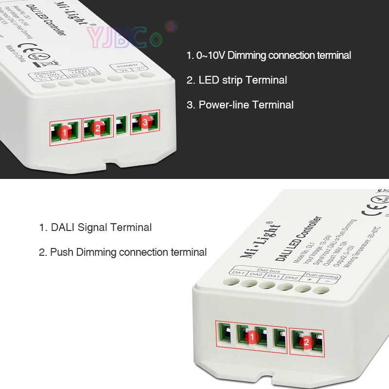 MiBOXER DALI LED strip Controller DL1 DC12V-24V Max 12A DALI Dimming Signal/Push dimming led strip light dimmer