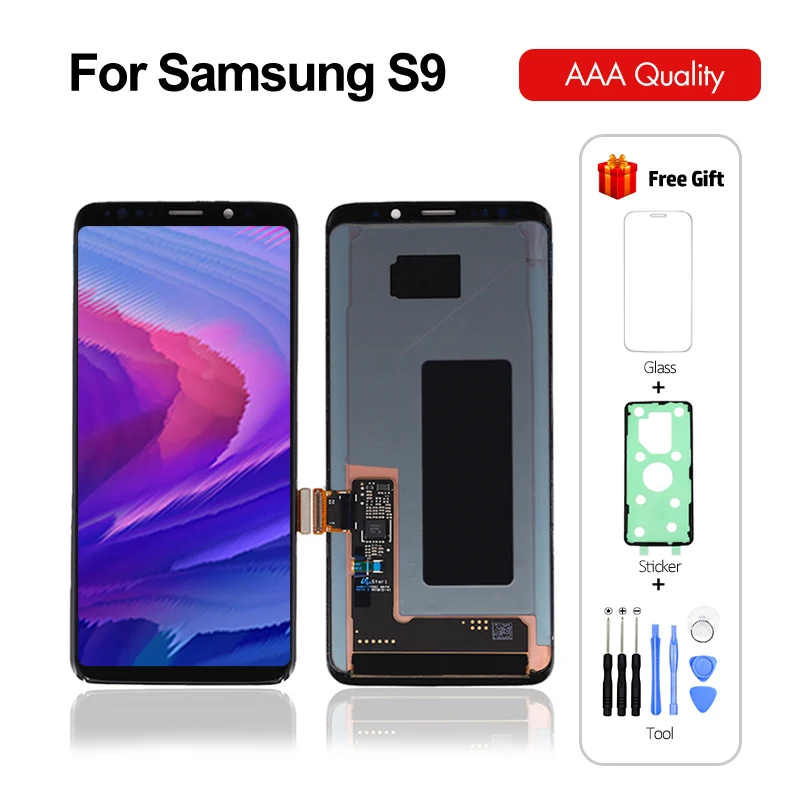 Оригинальный Для Samsung для Galaxy S9 LCD сенсорный экран дигитайзер с рамкой в сборе