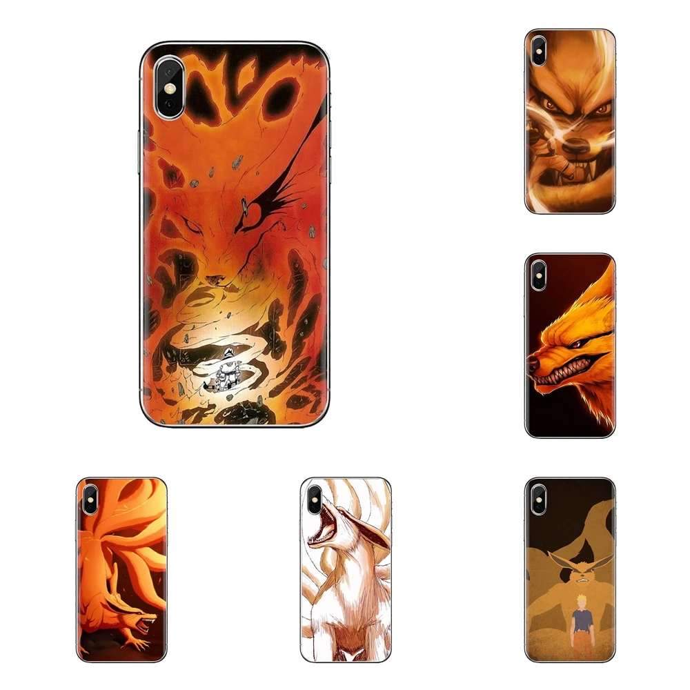 Мягкий ТПУ чехол удзумаки Наруто Kurama Kyuubi для iPhone XS Max XR X 4 4S 5 5S 5C SE 6 6S 7 8 Plus Samsung Galaxy J1