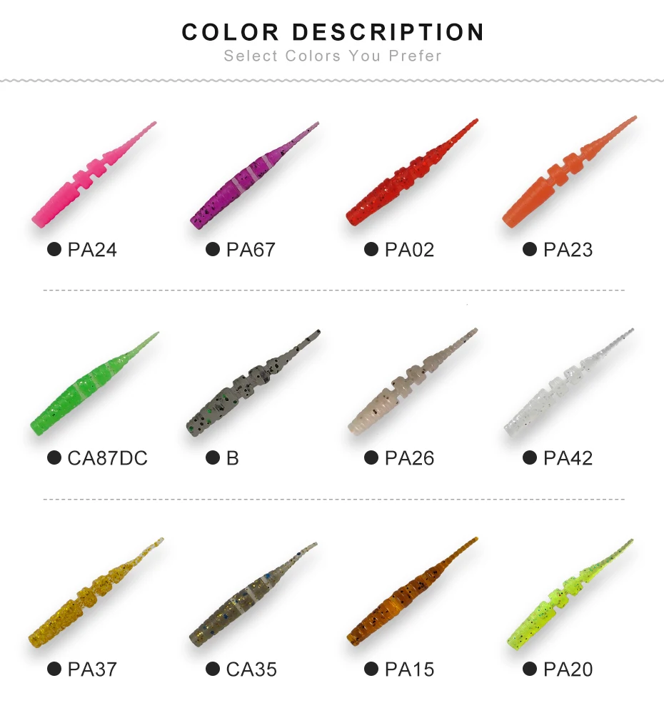 ESFISHING Polaris 42mm Sinking Artificial Silicone Soft Worm Baits Softness Pesca Tackle Winter Ice Fishing Lures Free shipping ESFISHING Polaris 42mm Sinking Artificial Silicone Soft Worm Baits Softness Pesca Tackle Winter Ice Fishing Lures Free shipping
