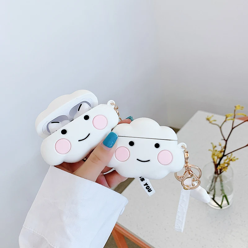 3D Cute Cartoon Clouds Soft Silicone Shockproof Case For Apple Airpods 1 2 Pro Wireless bluetooth Earphone Protect Cover Pendant |