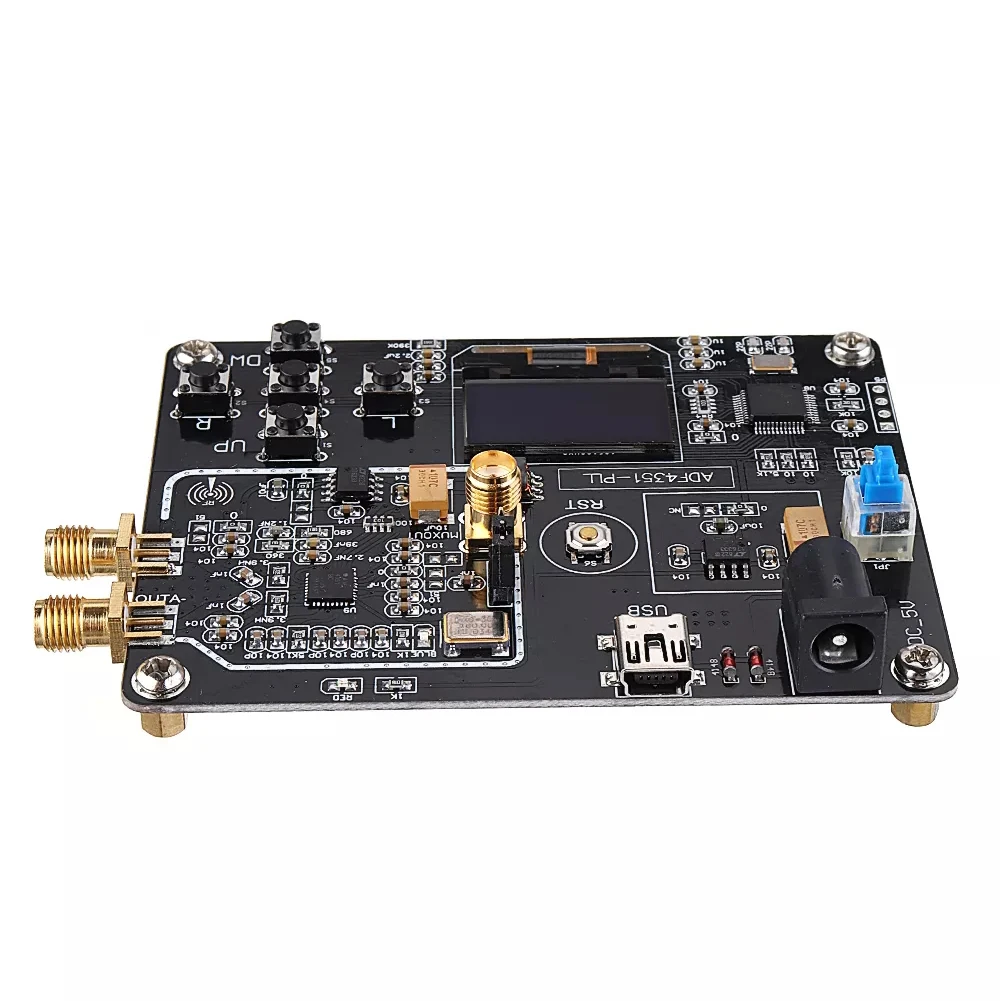 ADF4351 модуль генератора сигналов, Частотный синтезатор, интегральная схема, широкое напряжение, РЧ макетная плата, OLED дисплей, 35 м-4,4 г