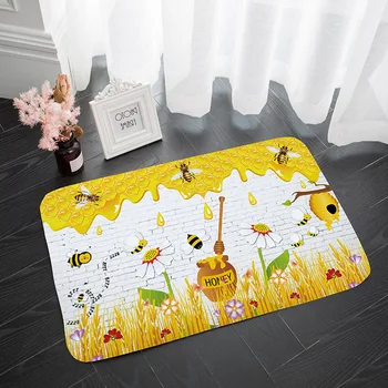 

Simple European printed floor mat thickened non-slip water-absorbent floor mat door plush bathroom mat