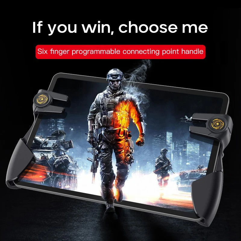 PUBG Game Controller Six Finger Game Joystick L1R1 Shooter Fire Aim Button Gamepad Controller PUBG Game For IPad/Tablets