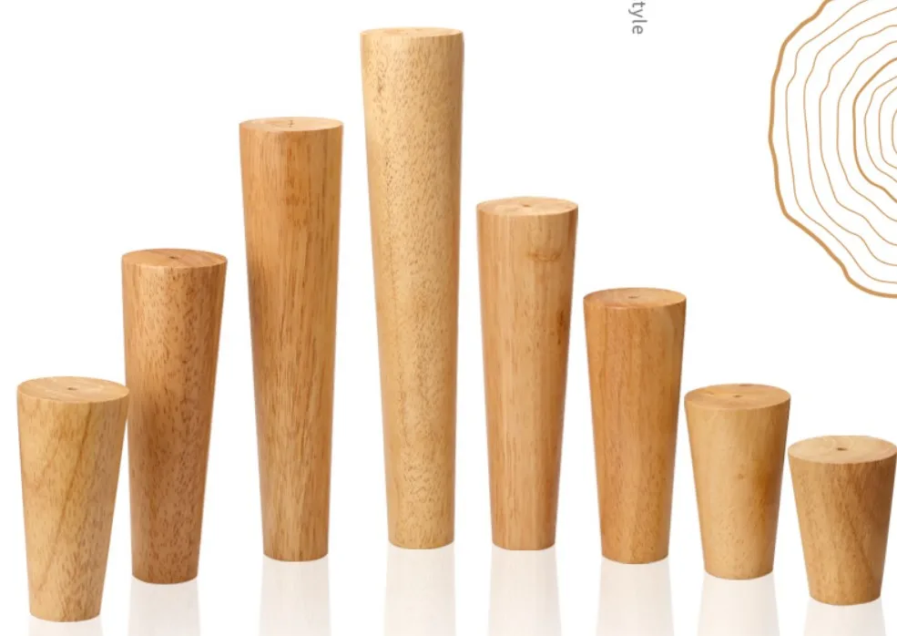 

4pcs/lot Oak Solid Wooden Furniture Legs Feet TV coffee Table Bed Sofa Level Feet with metal plates Cabinet Legs Multi-size B518