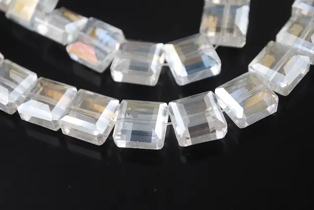 10pcs 13mm Square Faceted Cut Crystal Glass Loose Crafts Beads lot for DIY Jewelry Making 6