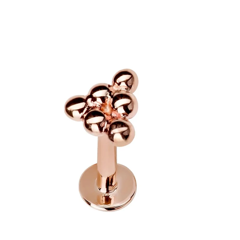 1Pc 16G 6/8mm Internally Threaded Prong Stud Nose Labret Stud Ear Tragus Cartilage Earring Lip Ring Piercing Jewelry Titanium - Image 3