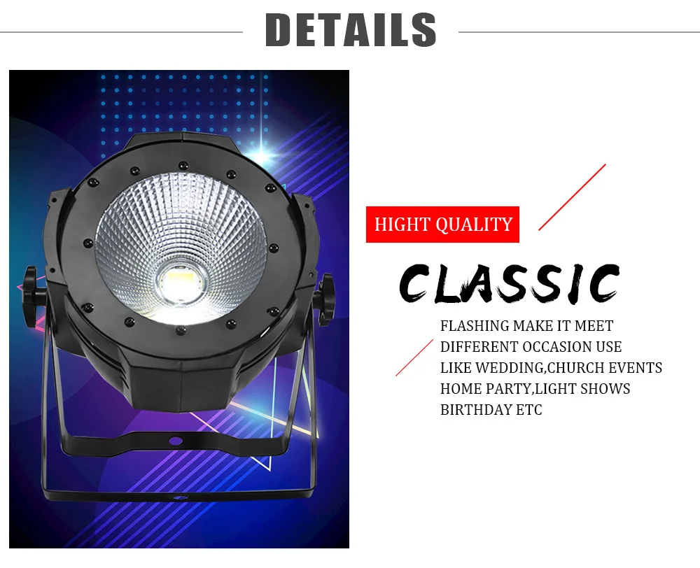 Led 100 Вт COB Led Par Алюминиевый Холодный и теплый белый 2в1 осветительная лампа DMX для сценического эффекта DJ дискотечное освещение
