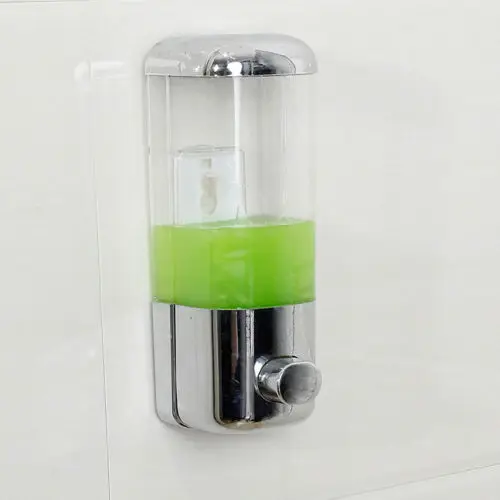 Портативный настенный шампунь диспенсер для мыла; для дезинфицирующих средств жидкость для душа емкость для лосьона - Цвет: Прозрачный