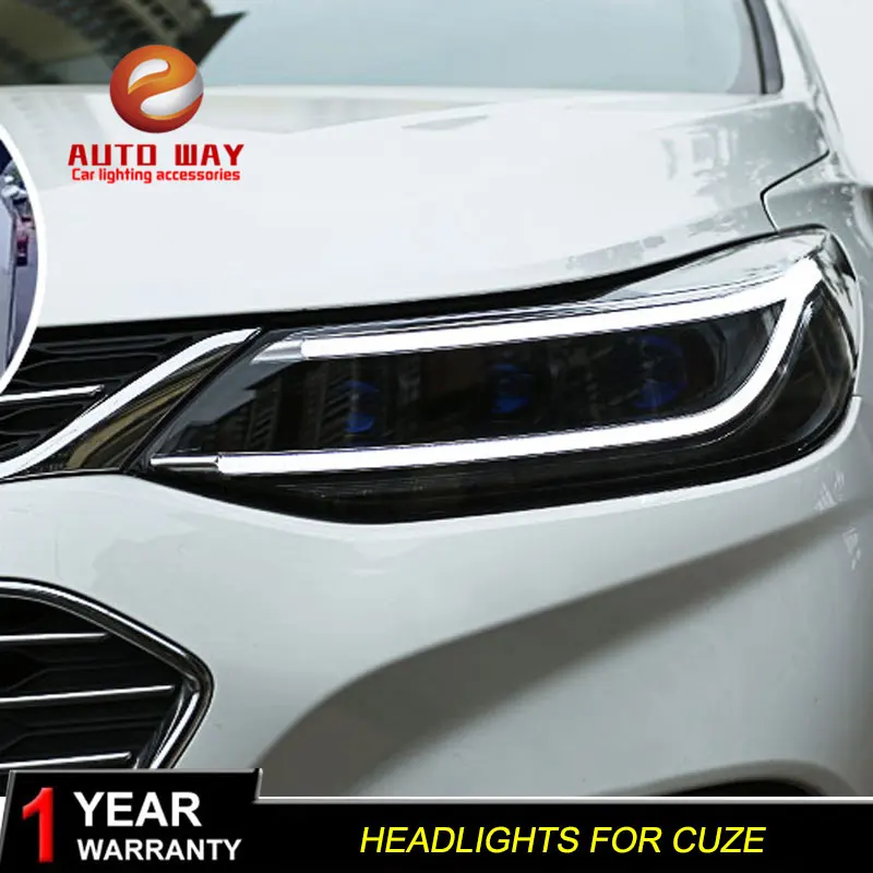 Автомобильный Стайлинг чехол для фар Chevrolet Cruze фары 2018 светодиодные ангельские